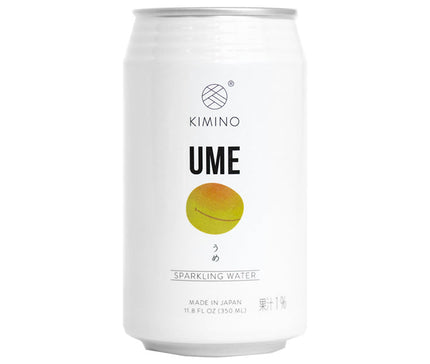 KIMINO DRINKS Eau gazeuse Ume canettes de 350 ml x 24 bouteilles 