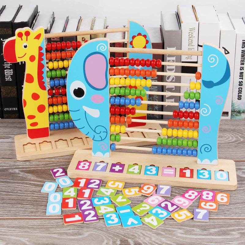 Kindergarten Elementary School Math Children Standing Abacus Count frame