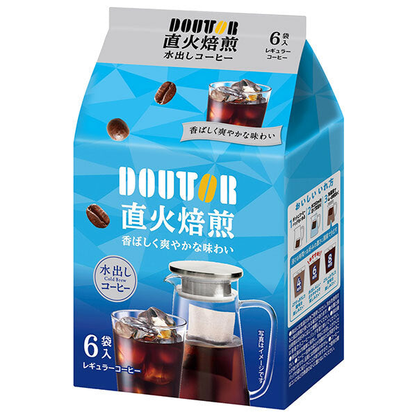 Doutor Coffee Direct Fire Roasted Cold Brew Coffee (12g x 6 bags) x 36 pieces [Shipped in Japan]