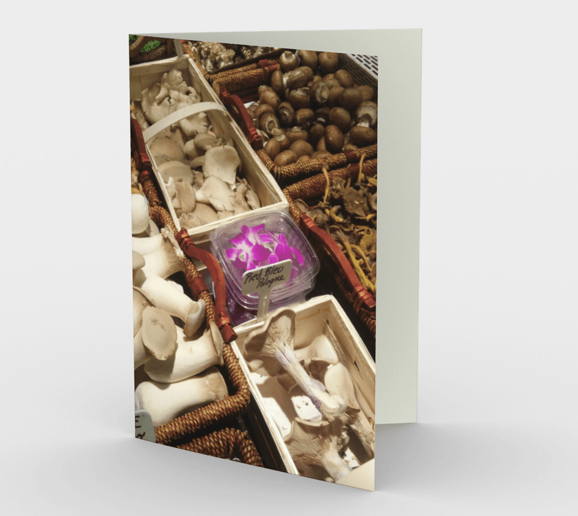 Set of 3 Blank Greeting Cards | 5 x 7 | Market Funghi