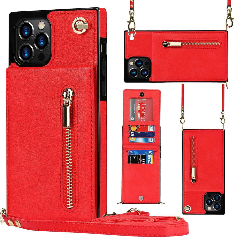 Samsung leather Crossbody Phone Case Card Holder Wallet leather case