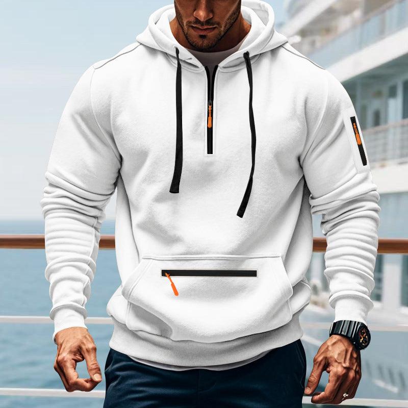 Mens Cargo Jackets – Loose Fit Polyester Utility Jacket with Long Sleeves