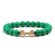 Turquoise Energy Gun Black Electroplated Alloy Beaded Bracelet