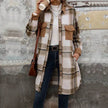 plaid jacket womens outfit Winter cashmere  Jacket Outwear for women
