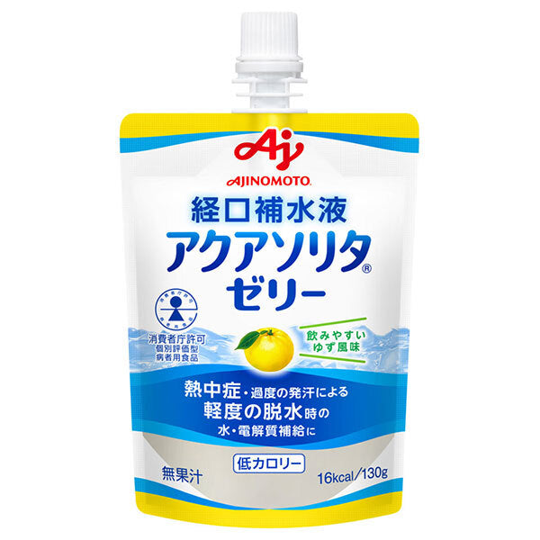 Ajinomoto Aqua Solita Jelly Yuzu Flavor 130g pouch x 24 pieces [Shipped in Japan]