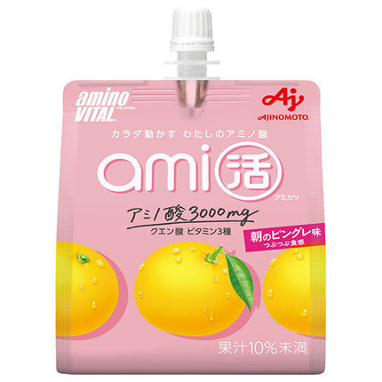 Ajinomoto Amino Vital Amikatsu Jelly Drink, Morning Binggrae Flavor, 180g Pouch x 24 