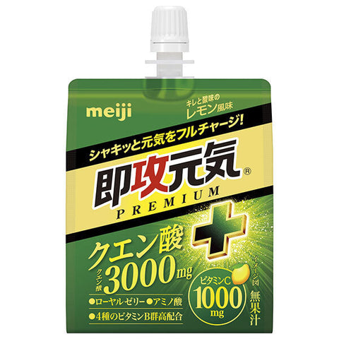 Meiji Instant Energy Jelly Citric Acid & Vitamin C Lemon Flavor 180g Pouch x 36 Pieces 