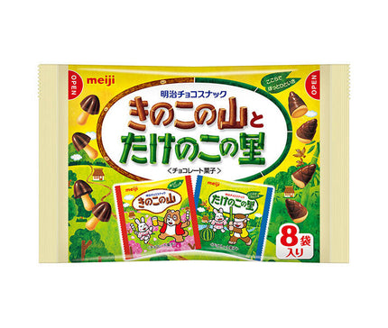 Meiji Kinoko no Yama and Takenoko no Sato 8 bags x 18 bags 