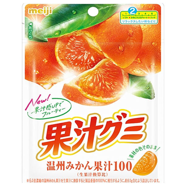 Meiji Juice Gummy Unshu Mandarin Orange 54g x 10 bags 