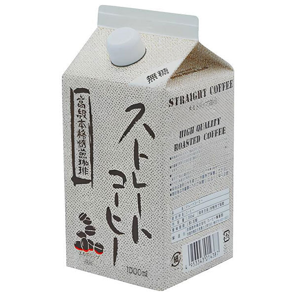 京都飲料 アイスコーヒー(無糖) 1000ml紙パック×12本入【日本出荷】
