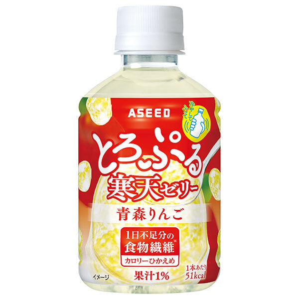 アシード とろぷる 寒天ゼリー 青森りんご 270mlペットボトル×24本入【日本出荷】