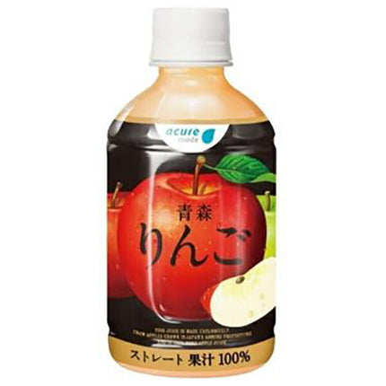 JR East acure made Aomori Apple Straight 280ml PET Bottle x 24 Bottles 