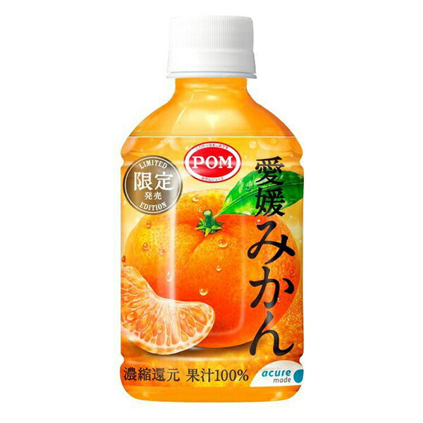 JR East Acure Made Ehime Mikan 280ml plastic bottle x 24 pieces [shipped in Japan]
