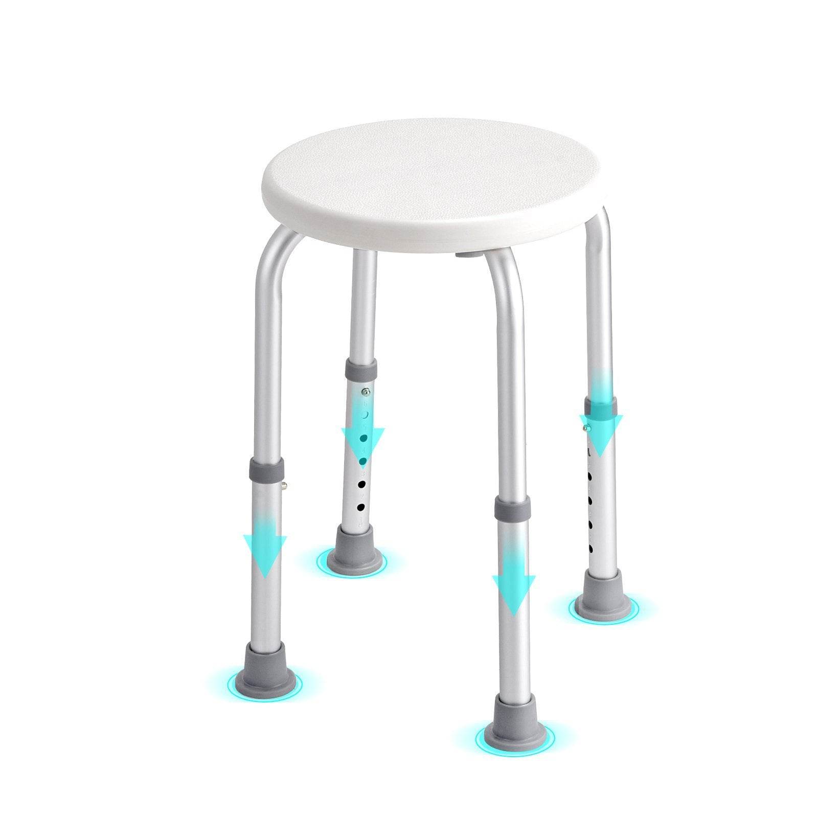 Shower Chair For Inside Shower, Adjustable Height Shower Stool, Non-Slip Bench Bathtub Seat Stool For Elderly Disabled Adults Handicap, 300 Lbs Capacity