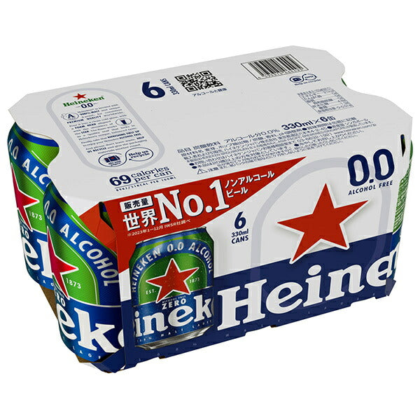 Heineken Heineken 0.0 Standard 6 can pack 330ml cans x 6 bottles x 4 packs [shipped in Japan]