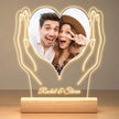 Customized Personalized Valentine Acrylic Lovers Night LED light picture frame