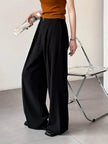 Corporate Wide Leg Pant Office Work Trouser Women
