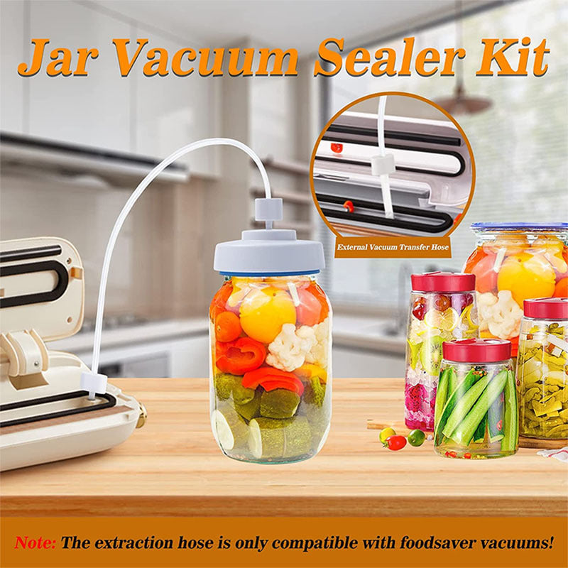Mason Jar Vacuum Seal Kit, Plastic and Silicone Food Storage Sealer