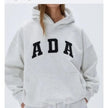 Casual And Versatile Letter Loose Hoodie With Fleece Lining For Women