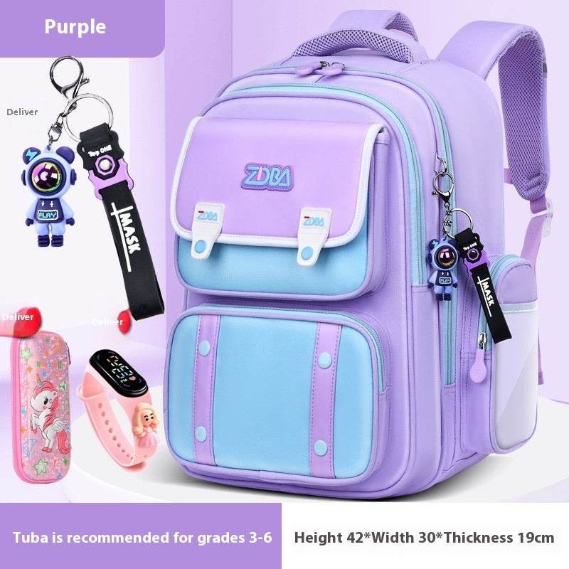 Elementary School Spine Protection Backpack Water resistant School bag
