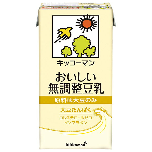 キッコーマン おいしい無調整豆乳 1000ml紙パック×12(6×2)本入【日本出荷】