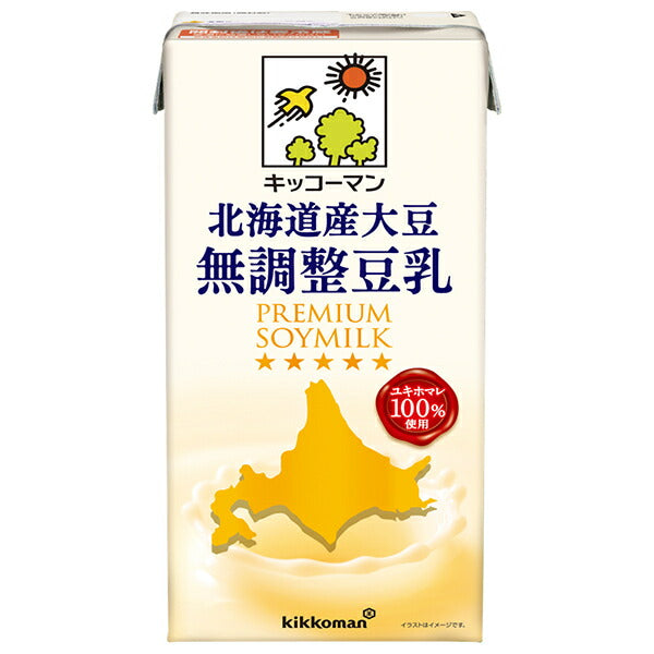 Kikkoman Hokkaido soybeans unadjusted soy milk 1000ml paper pack x 12 (6 x 2) pieces [shipped in Japan]