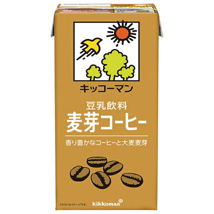 Kikkoman Soy Milk Beverage Malt Coffee 1000ml paper pack x 12 (6 x 2) bottles [Shipped in Japan]