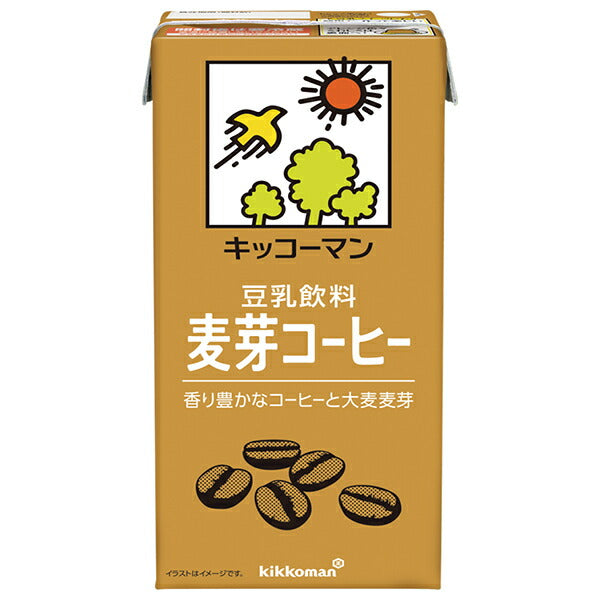 キッコーマン 豆乳飲料 麦芽コーヒー 1000ml紙パック×12(6×2)本入【日本出荷】