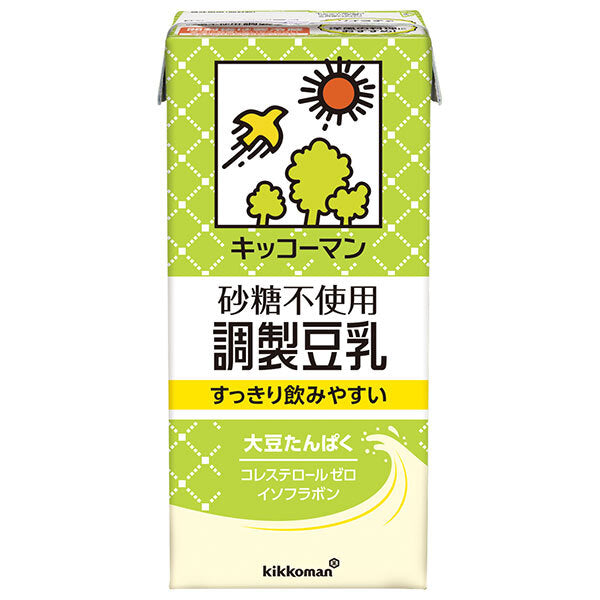 キッコーマン 砂糖不使用 調整豆乳 1000ml紙パック×12(6×2)本入【日本出荷】