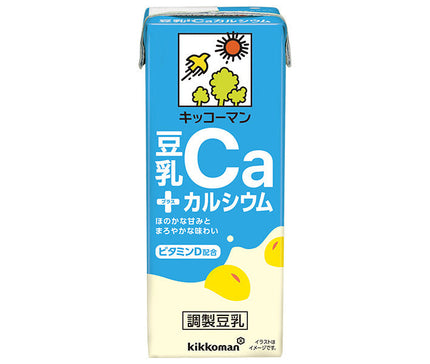 Kikkoman Soy Milk + Calcium 200ml Paper Pack x 18 