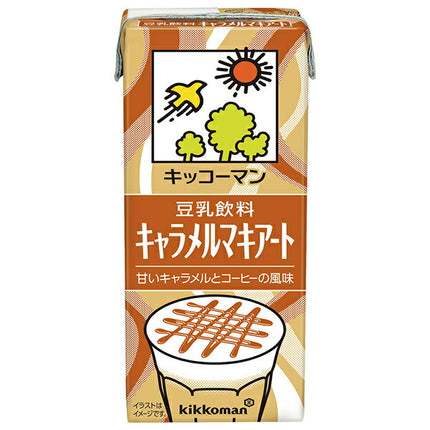 Kikkoman Soy Milk Beverage Caramel Macchiato 200ml paper pack x 18 bottles [shipped in Japan]