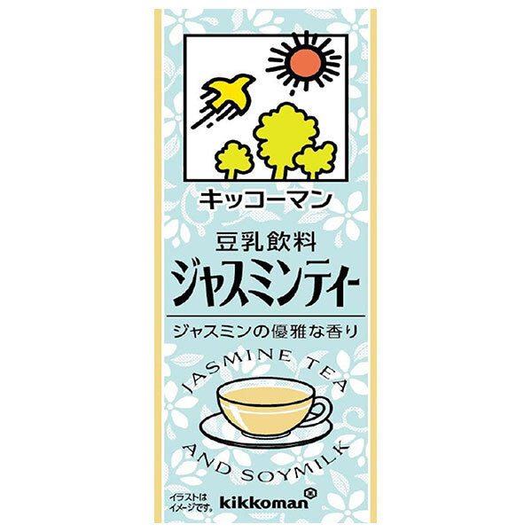 Kikkoman Jasmine Tea Soy Milk Beverage, 200ml Carton x 18 [Ships from Japan]