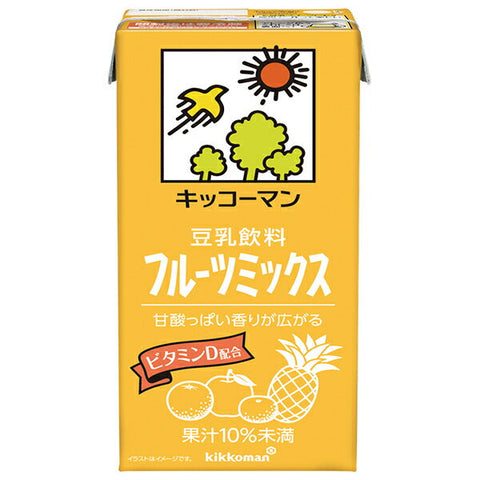 Kikkoman Soy Milk Drink Fruit Mix 1000ml Paper Pack x 12 (6 x 2) 