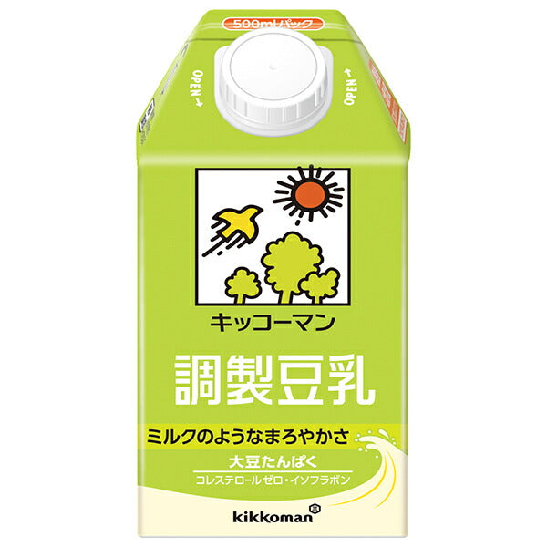 Kikkoman prepared soy milk 500ml paper pack x 12 bottles [shipped in Japan]