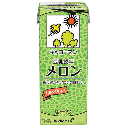 Kikkoman Soy Milk Beverage Melon 200ml paper pack x 18 pieces [shipped in Japan]