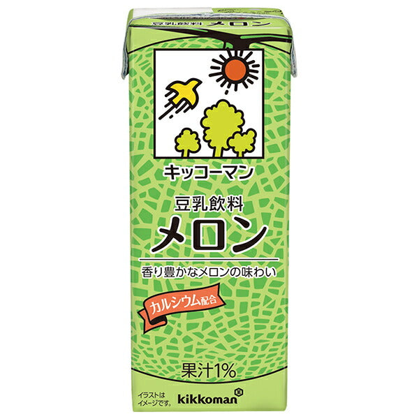 キッコーマン 豆乳飲料 メロン 200ml紙パック×18本入【日本出荷】