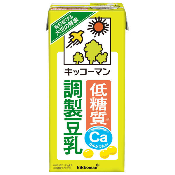 Lait de soja préparé Kikkoman à faible teneur en glucides, paquet de papier de 1000 ml x 12 (6 x 2) pièces 