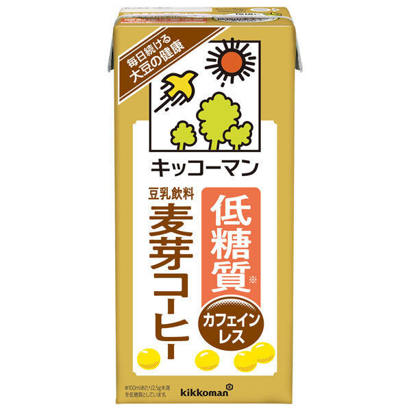 キッコーマン 低糖質 豆乳飲料 麦芽コーヒー 1000ml紙パック×12本入【日本出荷】