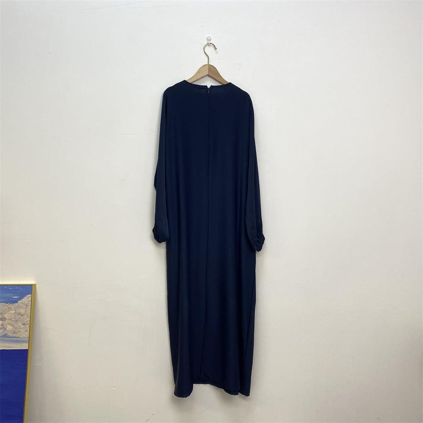 Fashion Nursing Clothes Muslim Long Sleeve Slim Fit Dress
