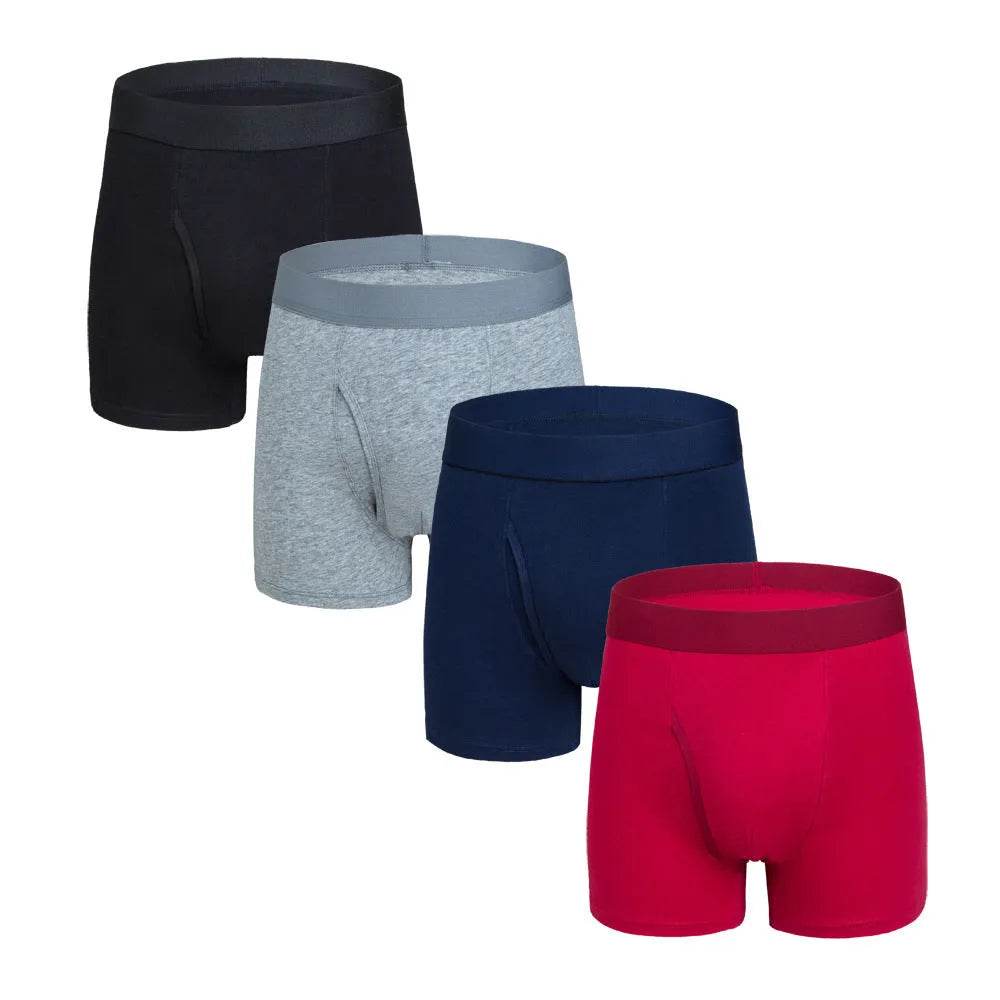Large Size Men's Cotton Boxer Briefs with pouch Underwear