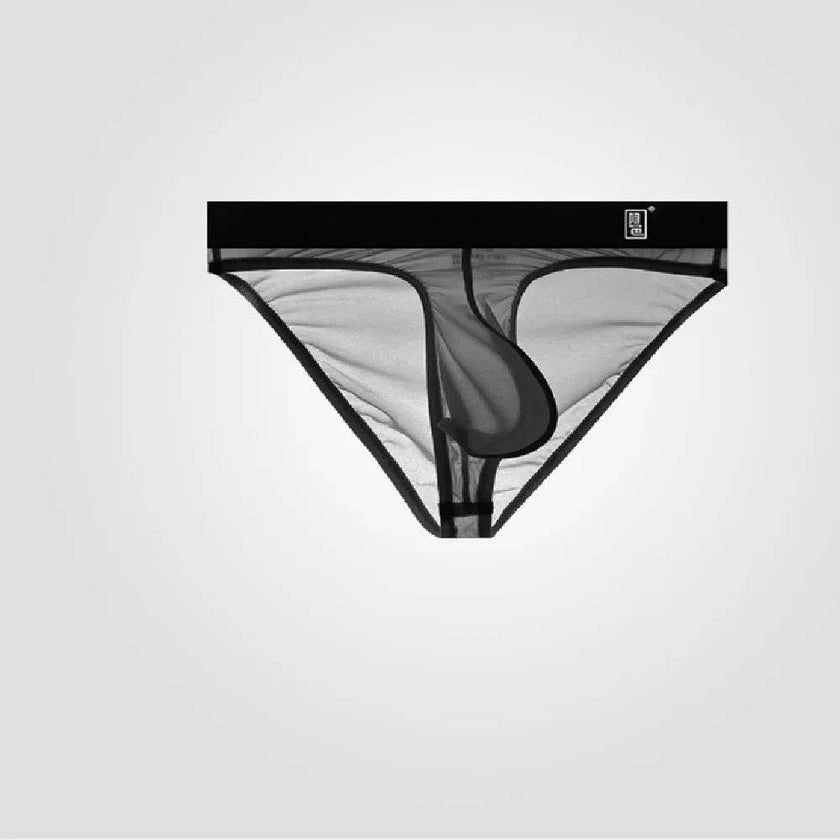 Underwear Men's Briefs Transparent Ice Silk Sexy Full Transparent Trendy Men's Personality Narrow Crotch Low Waist New