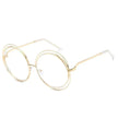 Large Frame Round Frame Unisex Sun Glasses True Film Ink Mirror Flat Light Mirror