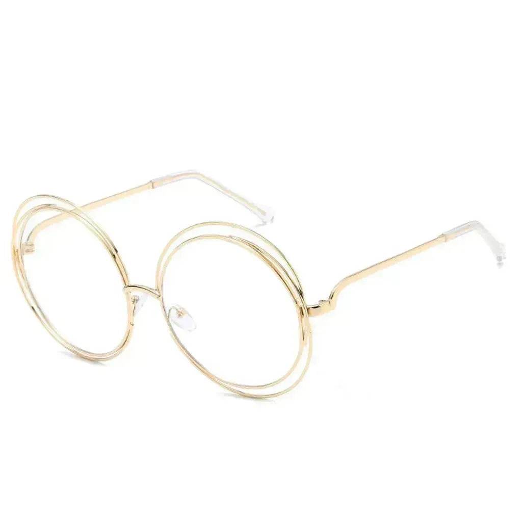 Large Frame Round Frame Unisex Sun Glasses True Film Ink Mirror Flat Light Mirror