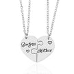 2 PCS mother Daughter Necklace gift idea Puzzle Necklace