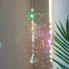 Christmas Colorful Snowflake Crystal Sun Catcher Ice Pillar Pendant Window Christmas Tree Decoration Party Pendant Christmas Decorations