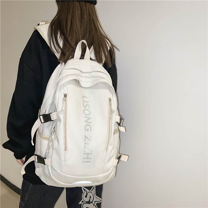 Simple Large Capacity Waterproof High School Backpack for Teens