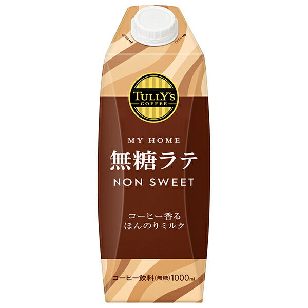 Itoen Tully's Coffee My Home Sugar Free Latte 1000ml paper pack x 6 bottles [shipped in Japan]