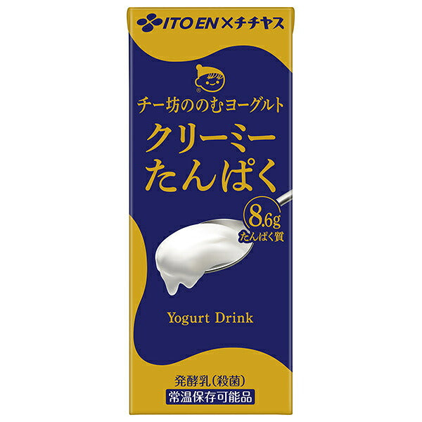 伊藤園 チー坊 のむヨーグルト クリーミーたんぱく 200ml紙パック×24本入【日本出荷】