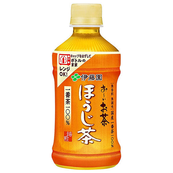 伊藤園 お～いお茶 ほうじ茶 電子レンジ対応 345mlペットボトル×24本入【日本出荷】