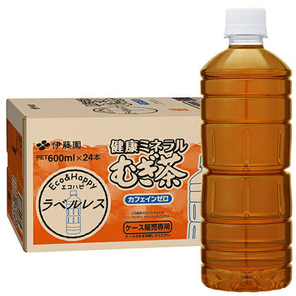 Thé d'orge minéral sain Itoen sans étiquette bouteille PET de 600 ml x 24 pièces 